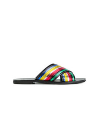 Sandali piatti in pelle multicolori di Tomas Maier