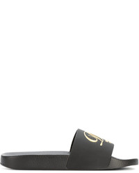 Sandali piatti in pelle neri di Dolce & Gabbana