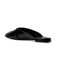 Sandali piatti in pelle neri di Trademark