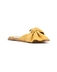Sandali piatti in pelle scamosciata gialli di Paloma Barceló