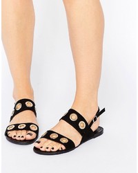 Sandali piatti neri di Glamorous
