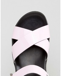 Sandali piatti pesanti rosa di Asos