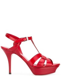 Sandali rossi di Saint Laurent