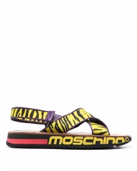 Sandali stampati gialli di Moschino
