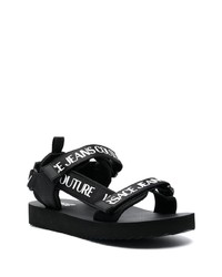 Sandali stampati neri di VERSACE JEANS COUTURE