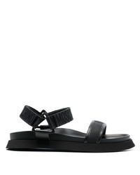 Sandali stampati neri di Moschino
