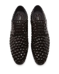 Scarpe derby di raso nere di Dolce & Gabbana
