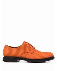 Scarpe derby di tela arancioni
