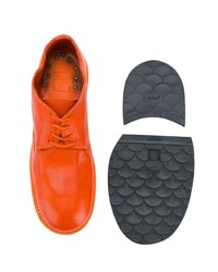 Scarpe derby in pelle arancioni di Guidi