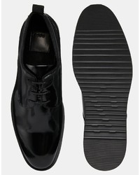 Scarpe derby in pelle nere di Asos