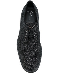 Scarpe derby in pelle nere di Giuseppe Zanotti Design