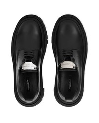 Scarpe derby in pelle pesanti nere di Dolce & Gabbana