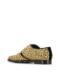 Scarpe derby in pelle scamosciata dorate di Dolce & Gabbana