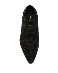 Scarpe derby in pelle scamosciata nere di Dolce & Gabbana