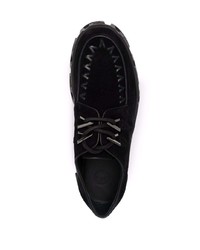 Scarpe derby in pelle scamosciata pesanti nere di Versace