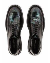 Scarpe derby in pelle stampate nere di Dolce & Gabbana