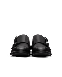 Scarpe monk in pelle nere di Giorgio Armani