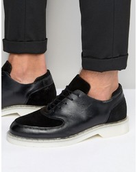 Scarpe oxford in pelle scamosciata nere di Zign Shoes