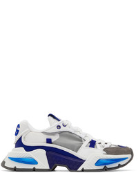 Scarpe sportive bianche e blu scuro di Dolce & Gabbana