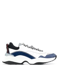 Scarpe sportive bianche e blu scuro di DSQUARED2