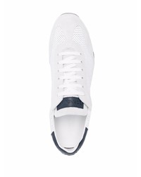 Scarpe sportive bianche e blu scuro di Corneliani