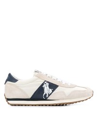 Scarpe sportive bianche e blu scuro di Polo Ralph Lauren
