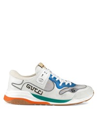 Scarpe sportive bianche e blu di Gucci