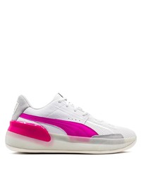 Scarpe sportive bianche e rosa di Puma
