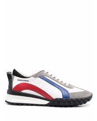 Scarpe sportive bianche e rosse e blu scuro di DSQUARED2