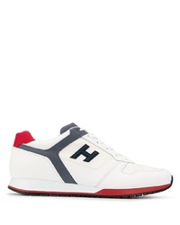 Scarpe sportive bianche e rosse e blu scuro di Hogan