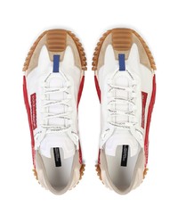 Scarpe sportive bianche e rosse e blu scuro di Dolce & Gabbana