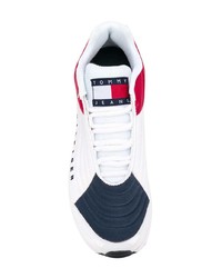 Scarpe sportive bianche e rosse e blu scuro di Tommy Jeans