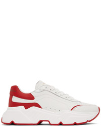 Scarpe sportive bianche e rosse di Dolce & Gabbana