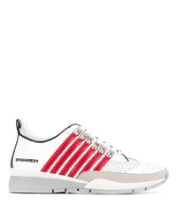 Scarpe sportive bianche e rosse di DSQUARED2