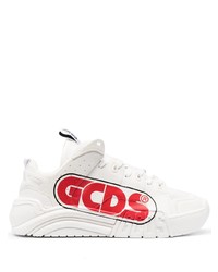 Scarpe sportive bianche e rosse di Gcds