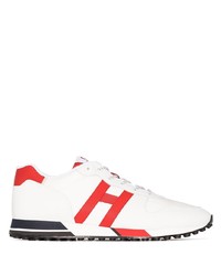 Scarpe sportive bianche e rosse di Hogan