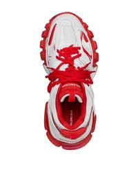 Scarpe sportive bianche e rosse di Balenciaga