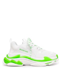 Scarpe sportive bianche e verdi di Balenciaga
