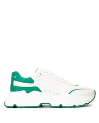Scarpe sportive bianche e verdi di Dolce & Gabbana