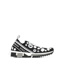 Scarpe sportive decorate nere di Dolce & Gabbana