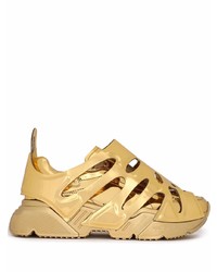 Scarpe sportive dorate di Dolce & Gabbana