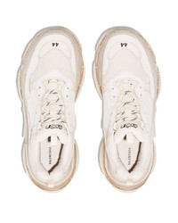 Scarpe sportive in pelle beige di Balenciaga