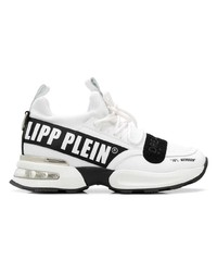 Scarpe sportive in pelle bianche e nere di Philipp Plein