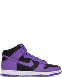 Scarpe sportive in pelle melanzana scuro di Nike