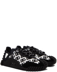 Scarpe sportive in pelle nere e bianche di Dolce & Gabbana