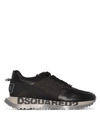 Scarpe sportive in pelle nere di DSQUARED2