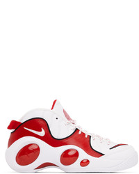 Scarpe sportive in pelle rosse e nere di Nike