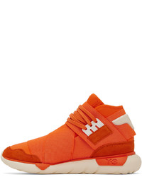 Scarpe sportive in pelle scamosciata arancioni di Y-3