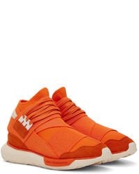 Scarpe sportive in pelle scamosciata arancioni di Y-3