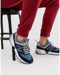 Scarpe sportive in pelle scamosciata blu scuro di New Balance